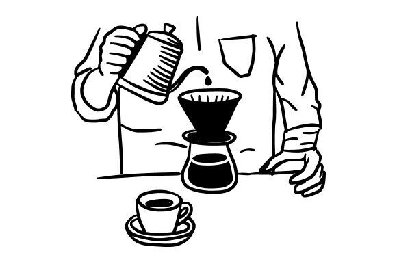 Barista Preparing Pour-Over Coffee