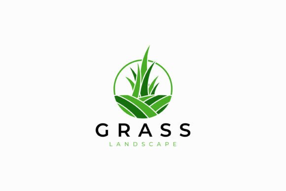 Grass Landscaping Logo Nature Harmony: Elevate Your Brand with Sustainable Design