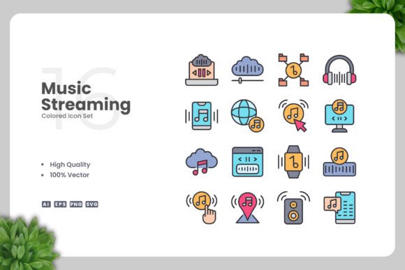How to Choose the Right Music Streaming Colored Icons for Your Project