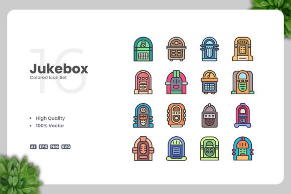Jukebox Colored Icons: A Versatile Design Solution for Modern Projects