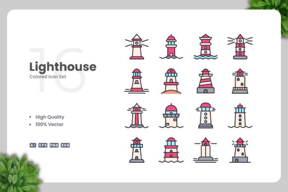 Lighthouse Colored Icon: A Versatile Design for Modern Projects