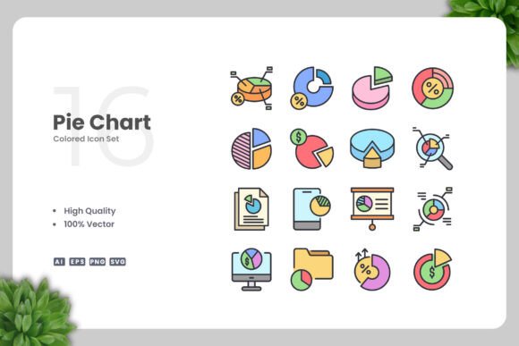 Pie Chart Colored Icons for Clear Data Communication