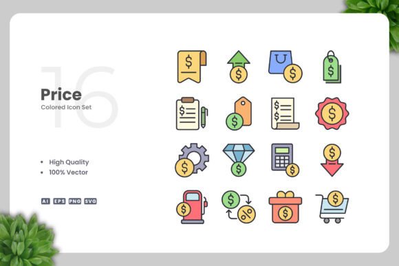 Price Colored Icons: A Practical Asset for Streamlined Visual Communication