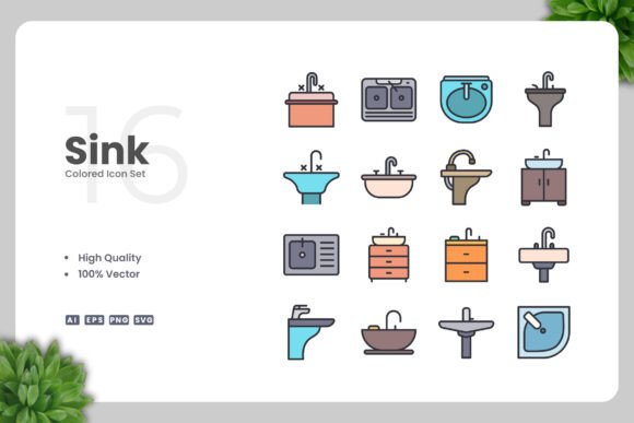 Sink Colored Icons: A Versatile Design Toolkit for Modern Creatives