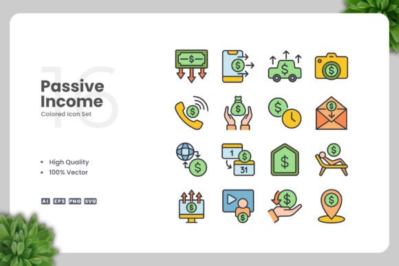 The Strategic Value of Passive Income Colored Icons in Modern Design Workflows
