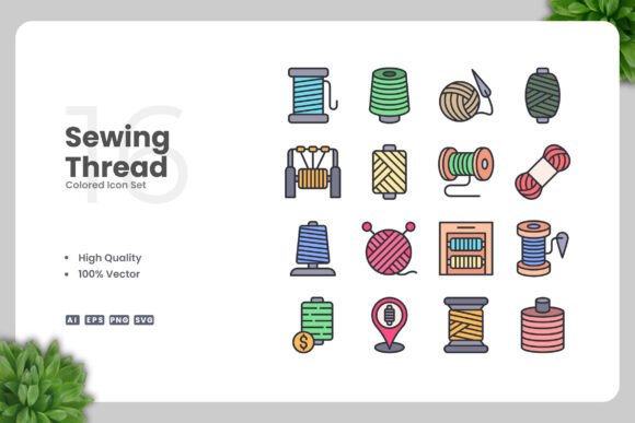 The Versatility of Sewing Thread Colored Icons in Modern Design