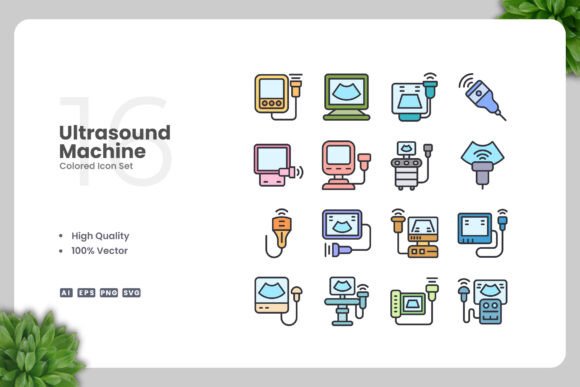 Ultrasound Machine Colored Icons: A Practical Look at Clean, Versatile Vector Graphics